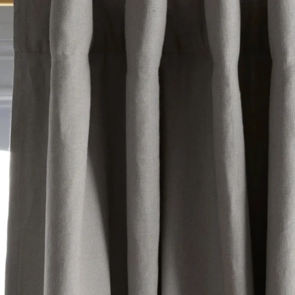 Quince European Linen Room Darkening Curtain 48X108 Gray NWOT #10